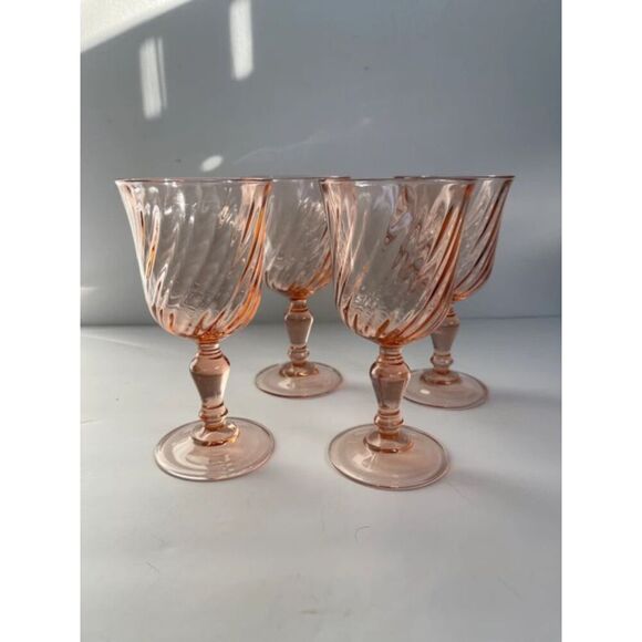 Luminarc (France) 'Rosaline Pink' White Wine Glasses - Picture 2 of 8